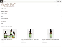 Tablet Screenshot of gardengirlskincare.com